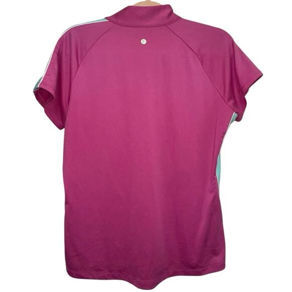 EPNY Totally Pink Quarter Zip Mock Polo - Picture 2 of 4